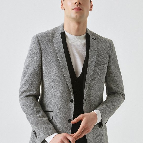 TWEEN Grey 3 Pcs Suit (Slim Fit) - Picture 2 of 5